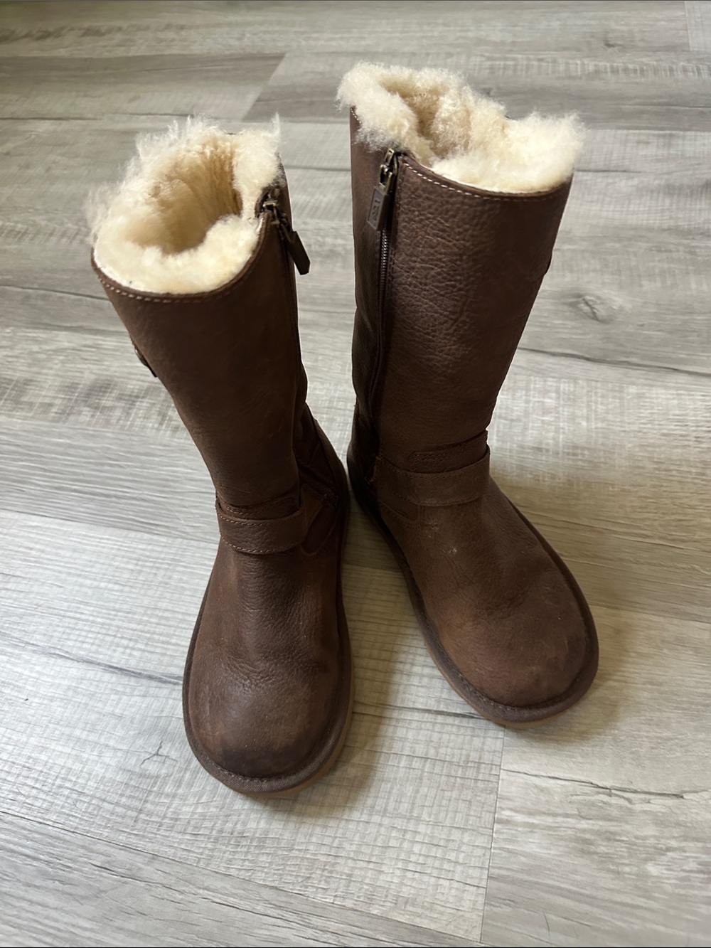 UGG Chestnut Shearling Tall Suede Boots - Picture 3 of 6